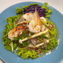 ยำวุ้นเส้น+เห็ดรวม