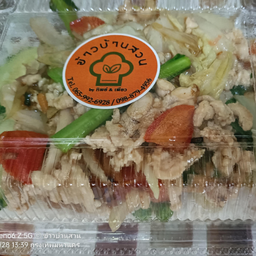 ข้าวราดผัดผักรวม