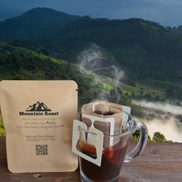 กาแฟดอยช้างคั่วบดบรรจุซองดริป