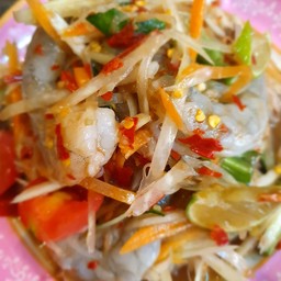 ตำกุ้งสด