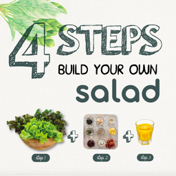 สลัดเลือก 4 step (Build your own salad)