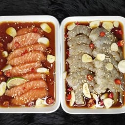กุ้งดอง แซลมอนดอง มา-ลอง-ดู
