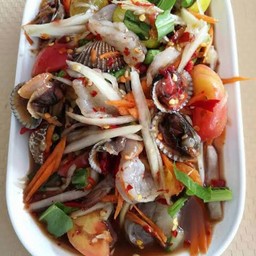 ตำหอยแครงกุ้งสด(ปลาร้า)