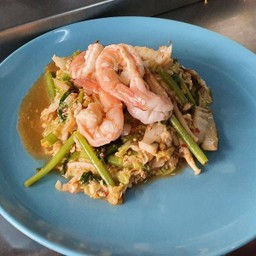 สุกี้แห้งกุ้ง