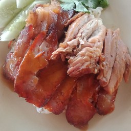 ข้าวมัน หมูแดง+ขาหมู