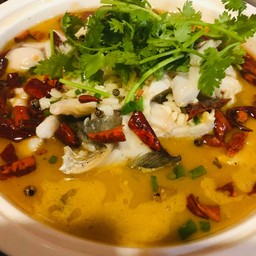 酸菜鲈鱼片  ผักกาดดองยูนนานต้มปลากระพง