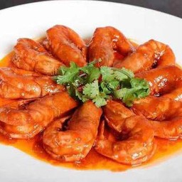 红烧大虾  กุ้งน้ำแดง