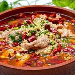 水煮猪肉片  หมูเสฉวน