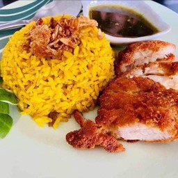 ข้าวหมกไก่ทอด+น้ำซุป