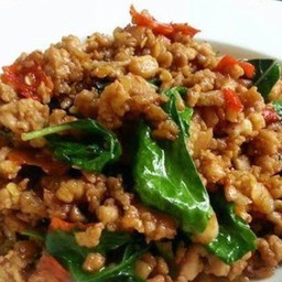 ข้าวกระเพราหมูสับ (เผ็ดมาก)