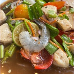 ยำหมูยอกุ้งสด