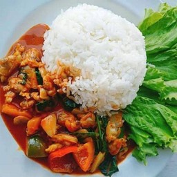 ข้าวราดผัดพริกเผา