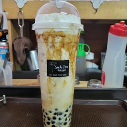นมสดบราวน์ชูก้าไข่มุกลาวาพ่นไฟ