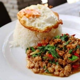 ข้าวราดกระเพราหมูสับ+ไข่ดาว