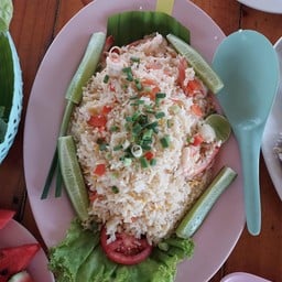 ข้าวผัดกุ้งจานกลาง