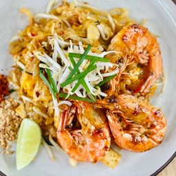 ผัดไทยกุ้งสด (กุ้ง3-4ตัว)