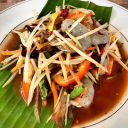 ตำปลาร้ากุ้งสด