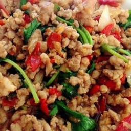 กระเพราหมูสับ