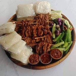 หมู 25 ไม้+ข้าวเหนียว 6 ห่อ+ ฟรีปลาร้า+ แจ่ว+ผัก