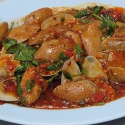 หอยลายผัดพริกเผา