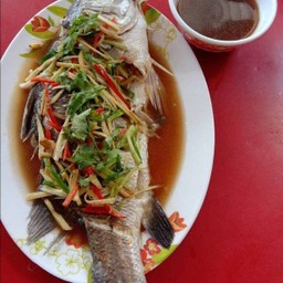 ปลากะพงนึ่งซีอิ๊ว(ตัว)