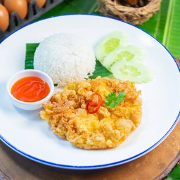 ข้าวไข่เจียวกุ้งสับ