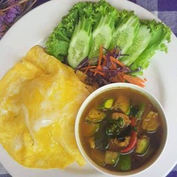 ข้าวแกงป่าหมู+ไข่เจียว