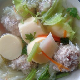 ต้มจืดเต้าหุู้หมูสับผักกาดขาว