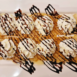 โรตีทิชชู่วิปครีม+ช็อคโกแลต