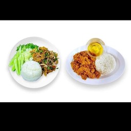 ข้าวยำไก่แซบ+ข้าวไก่วิ๊งซอลน้ำปลา