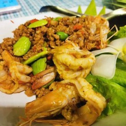 ผัดกะปิ สะตอ กุ้ง หมูสับ