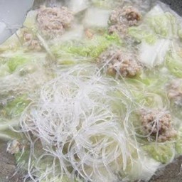 แกงจืดวุ้นเส้นหมูสับเต้าหู้ไข่ผักกาดขาวถ้วยเล็ก