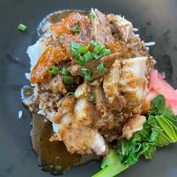 ข้าวหน้าเป็ดผสมหมูกรอบ