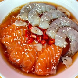 กุ้งม่อนมิกซ์+น้ำจิ้มรสเด็ด
