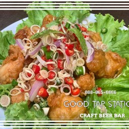 ยำตะไคร้ไก่กรอบ