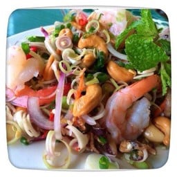 ยำตะไคร้กุ้งสด