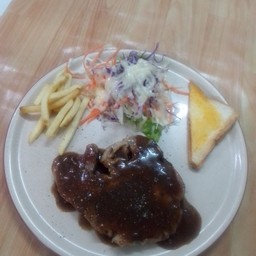 สเต็กสันคอหมู (ซอสจิ้มแจ่ว)