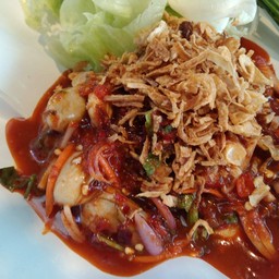 ยำหอยนางรมพริกเผา