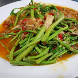 ข้าวราดผัดกระเฉด