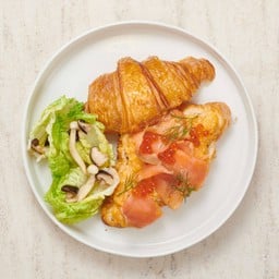Scrambled Egg Croissant with Smoked Salmon