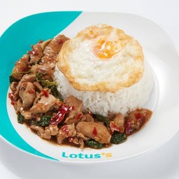 [ข้าวทิพย์]ข้าวกระเพราไก่