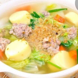 ต้มจืดเต้าหู้หมูสับ(กับข้าว)