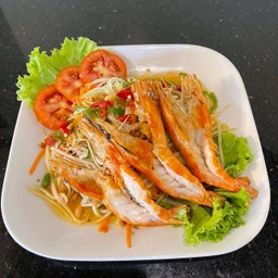 ส้มตำกุ้งเผา