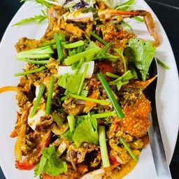 ปูม้าผัดผงกะหรี่