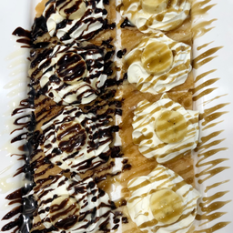 โรตีทิชชู่2โทน วิปครีมกล้วยช็อค+วิปครีมกล้วยคาราเมล