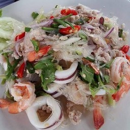 ยำวุ้นเส้นทะเลหมูสับ