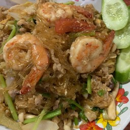 ผัดวุ้นเส้น (กับข้าว)