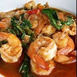 ผัดกระเพรากุ้ง (กับข้าว)