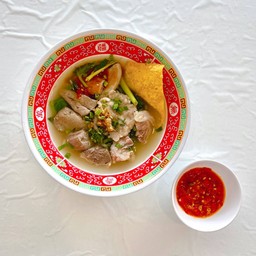 ก๋วยเตี๋ยวหมูรวมเย็นตาโฟโบราณ(ไม่ใส่สี)