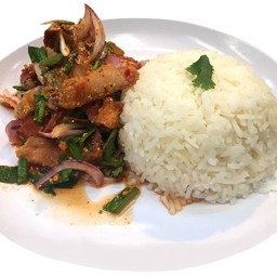 ข้าวมันหมูน้ำตก